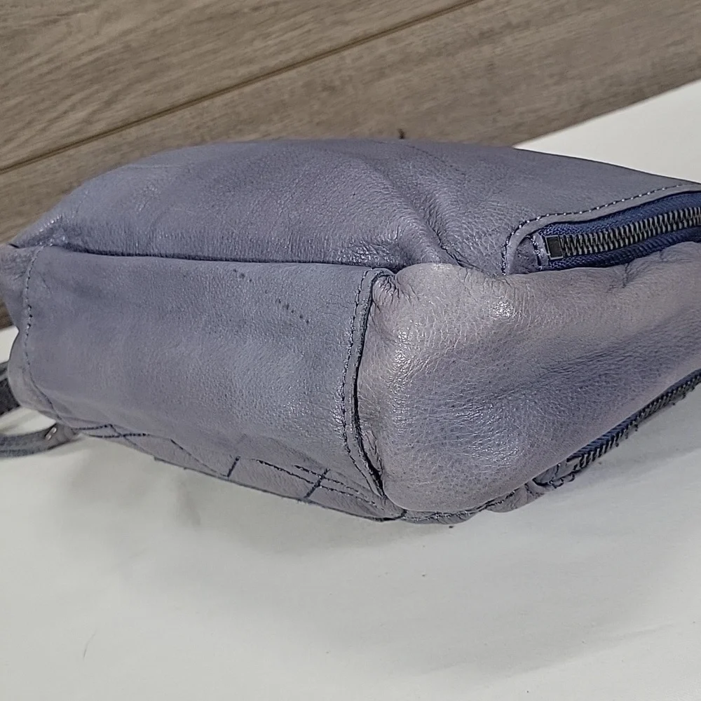 Liebeskind Berlin Light Blue Quilted Leather Crossbody Bag in Dusty Blue